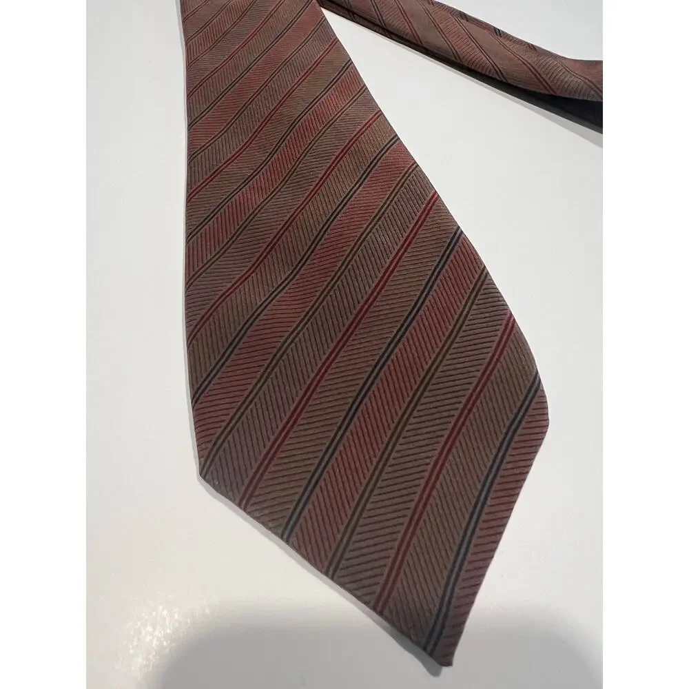 Vintage Fumagalli's Men's Silk Necktie Made in Spain Brown Red Blue JL
